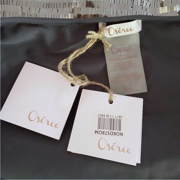 NEW Oseree Sequined Skirt Silver Medium-Large - Picture 15 of 17